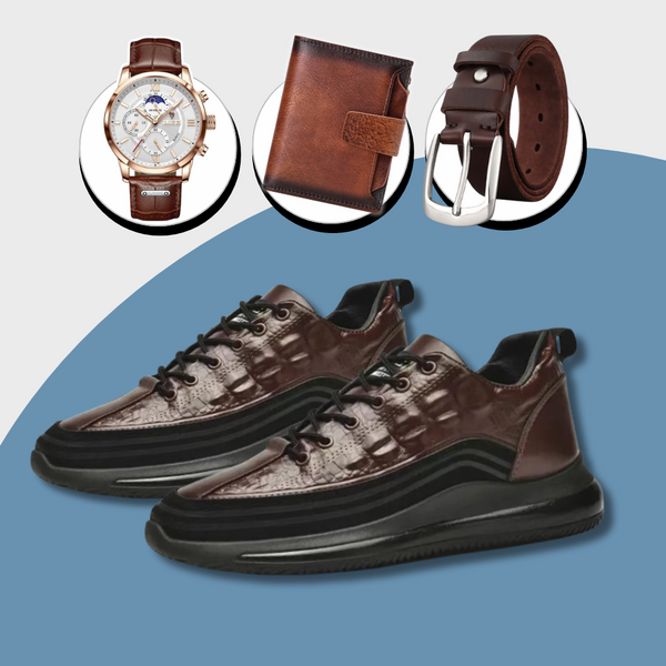 Sapatênis de Couro Ortopédico Masculino - OneMax