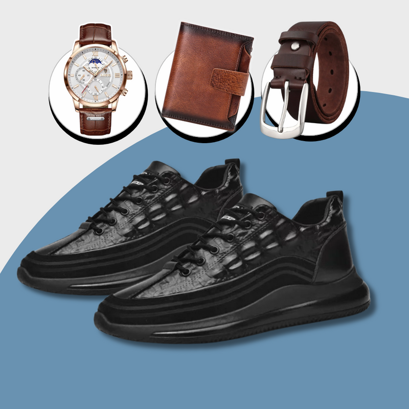Sapatênis de Couro Ortopédico Masculino - OneMax