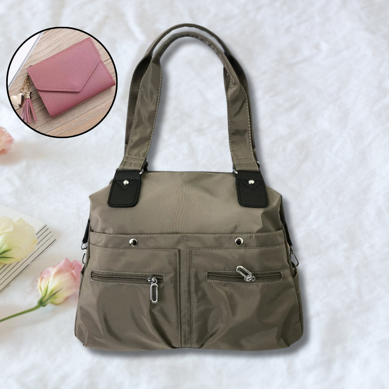 Bolsa Impermeável Francy + BRINDE: Carteira de Couro