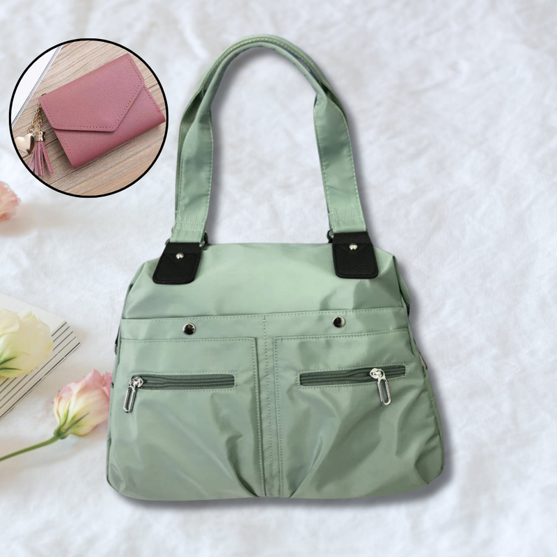 Bolsa Impermeável Francy + BRINDE: Carteira de Couro
