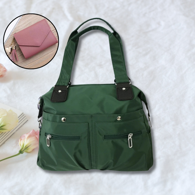 Bolsa Impermeável Francy + BRINDE: Carteira de Couro