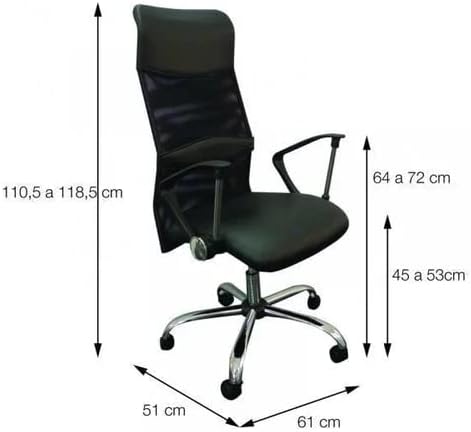 Cadeira Presidente Ergonômica Giratória Preta Z3307