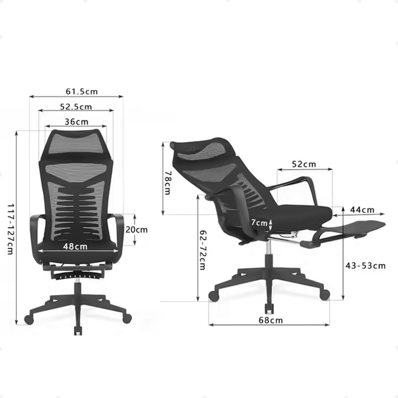 Cadeira de Escritório Ergonômica Encosto em Tela F00898