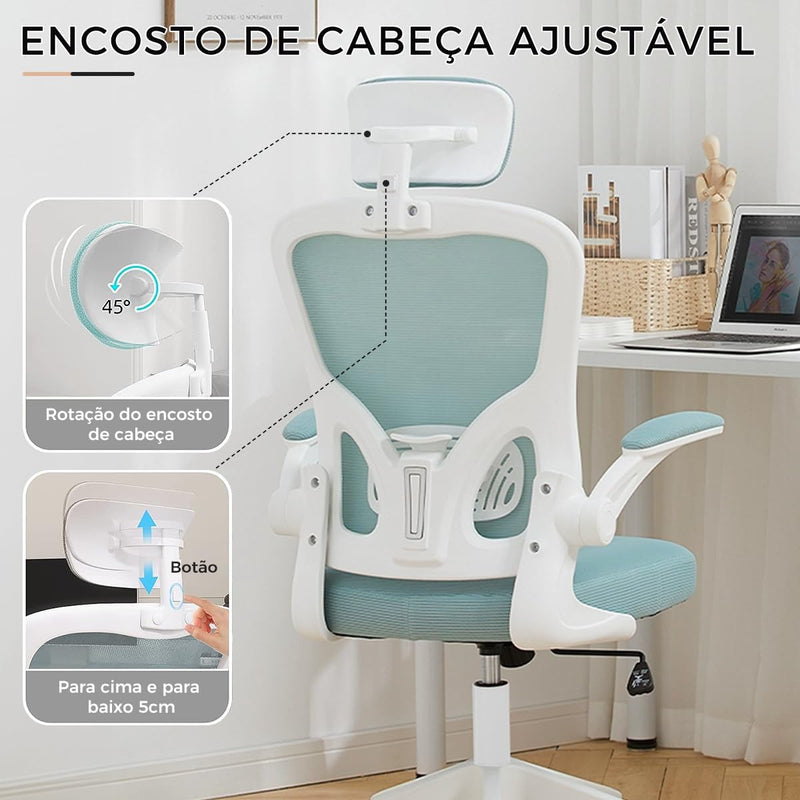 Cadeira de escritório ergonômica com estofado mesh Y8970
