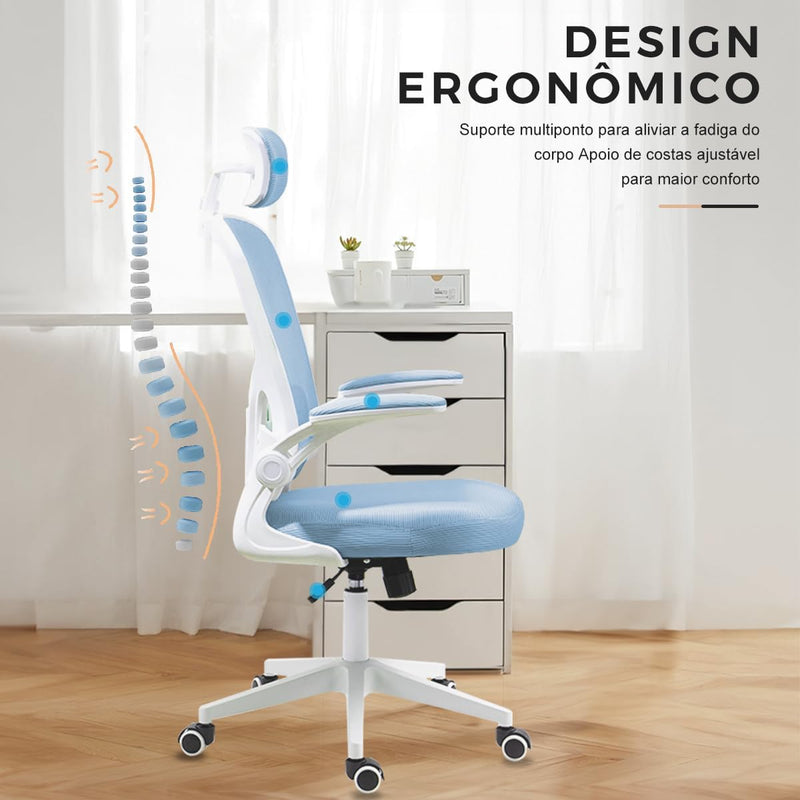 Cadeira de escritório ergonômica com estofado mesh Y8970