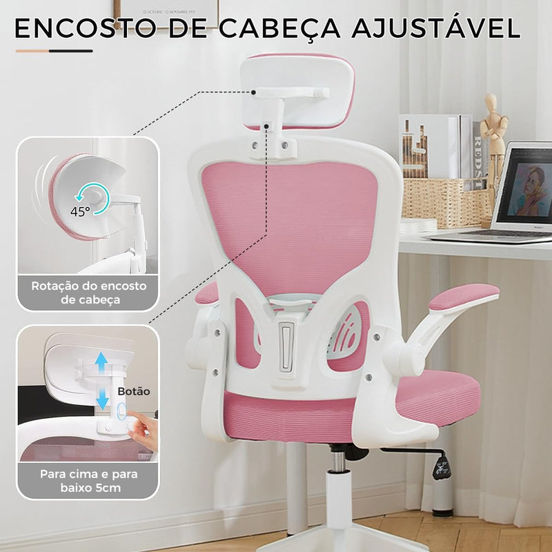 Cadeira de escritório ergonômica com estofado mesh Y8970
