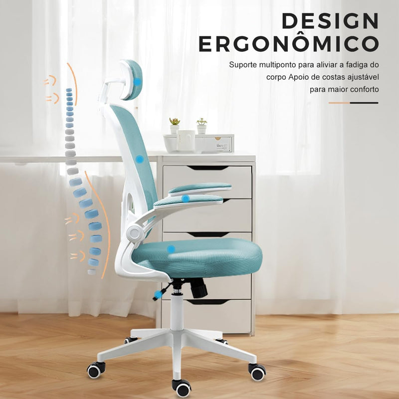 Cadeira de escritório ergonômica com estofado mesh Y8970