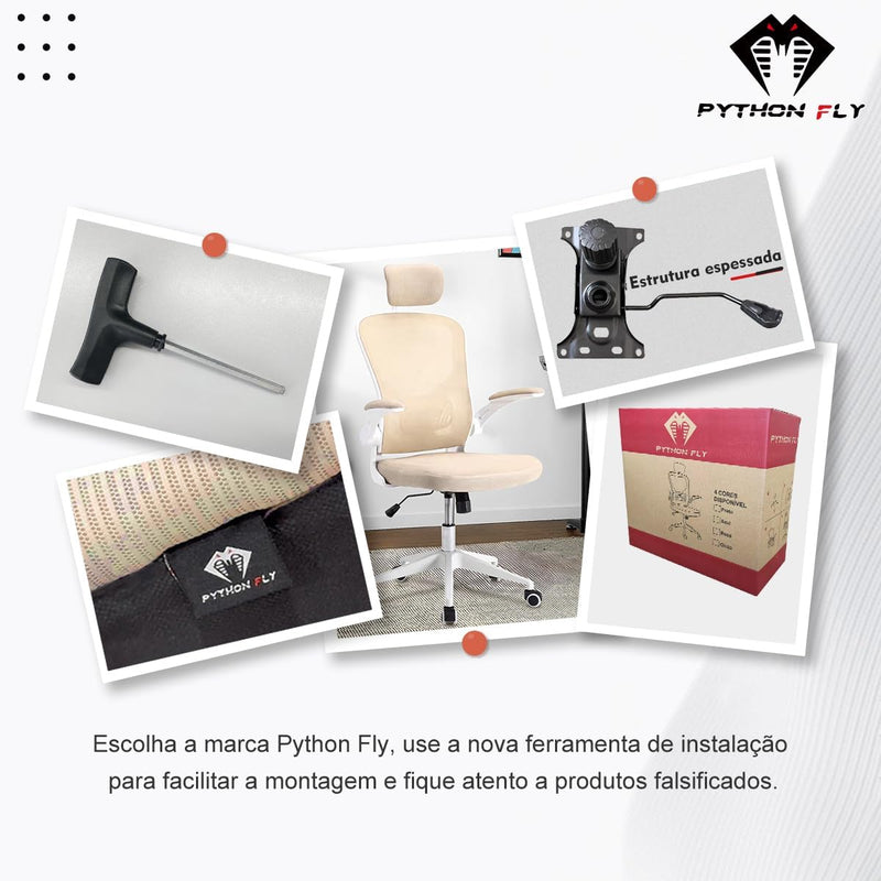 Cadeira de escritório ergonômica com estofado mesh Y8970
