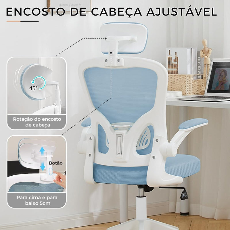 Cadeira de escritório ergonômica com estofado mesh Y8970
