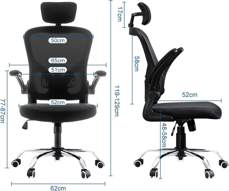Cadeira de escritório ergonômica com estofado mesh Y8970