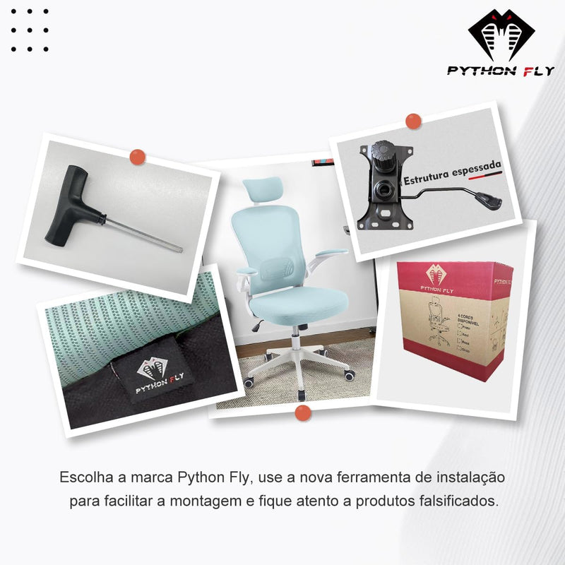 Cadeira de escritório ergonômica com estofado mesh Y8970