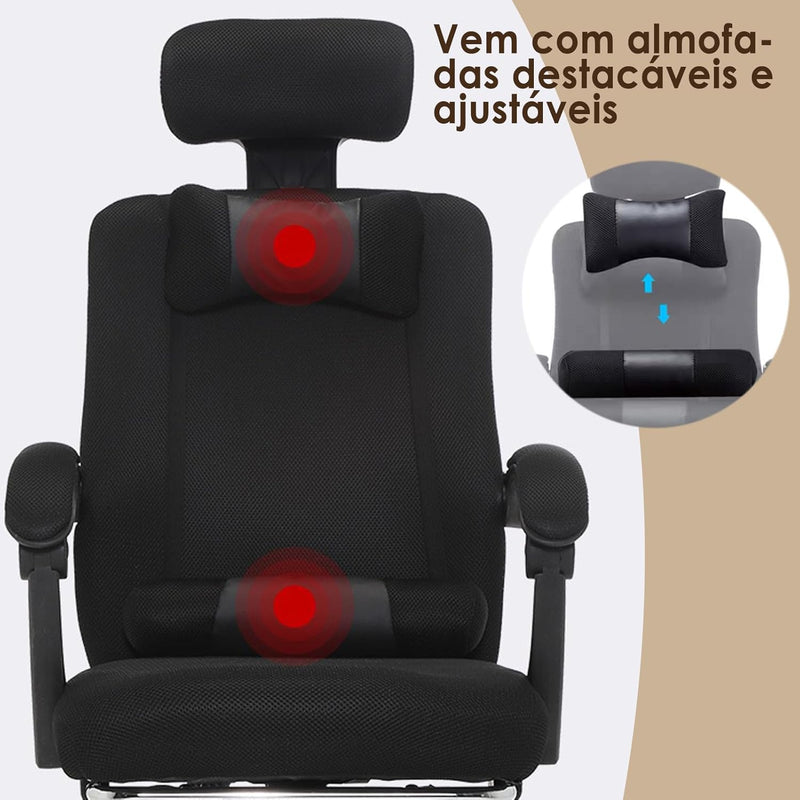Cadeira de Escritório Ergonomica Girável J0889